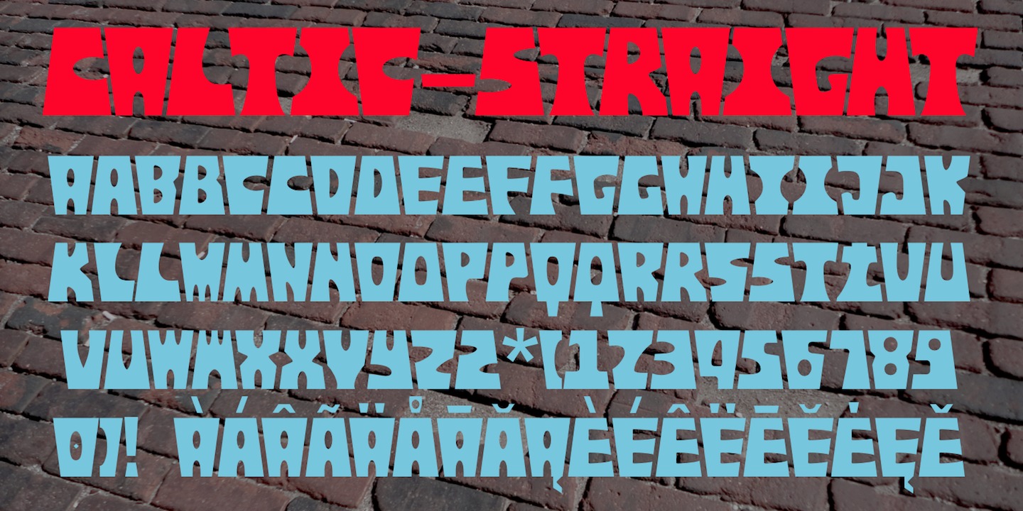 Caltic Wide Festival Font preview